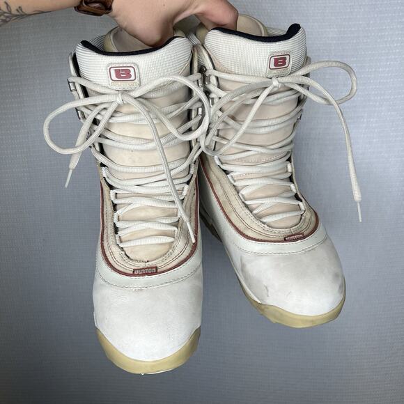 Burton Snowboard‎ Boots Womens Mint True Fit Imprint White & Red Size 9 US - Picture 2 of 8